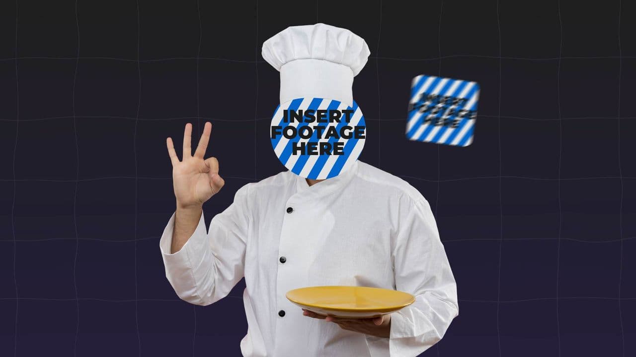 template Chef Plate Hold with Floating Logo Reveal preview