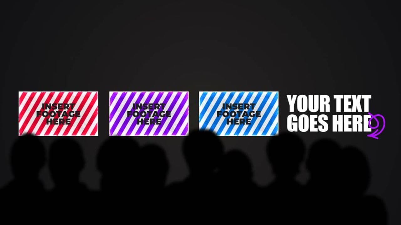 template Text and 3-Image Animation with Audience Engagement preview