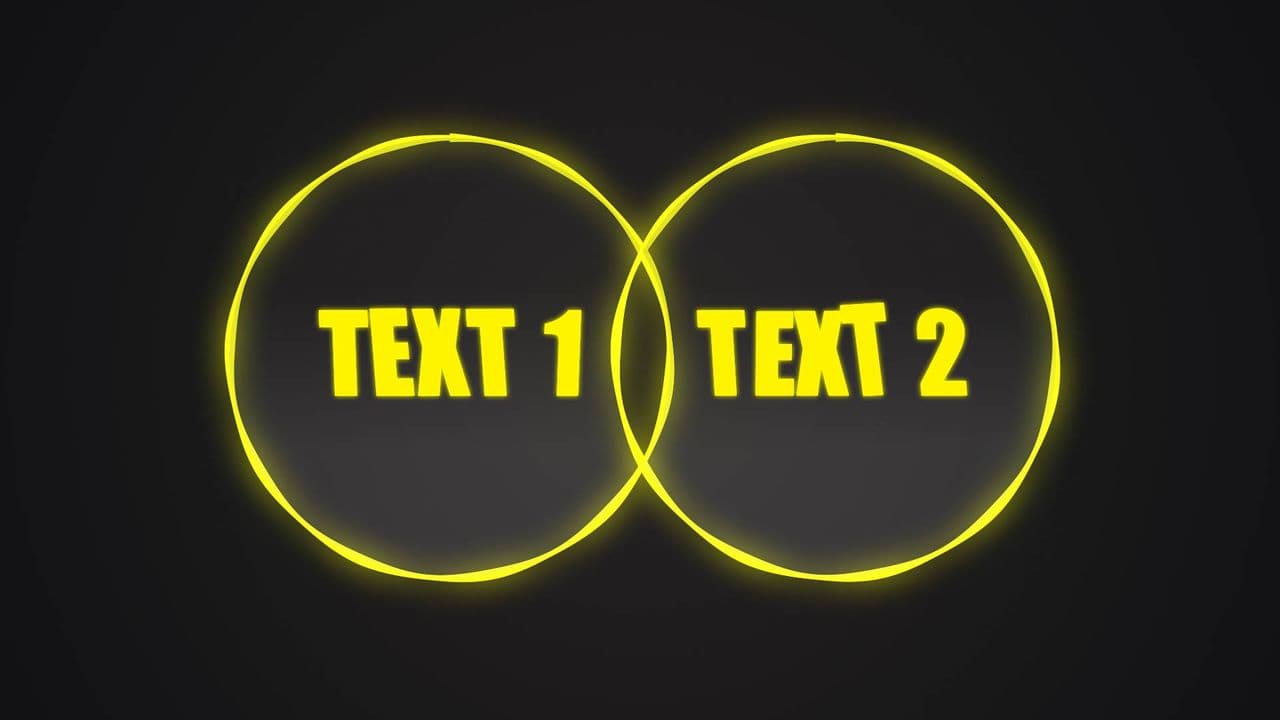 template Dynamic Venn Diagram with Golden Circles preview