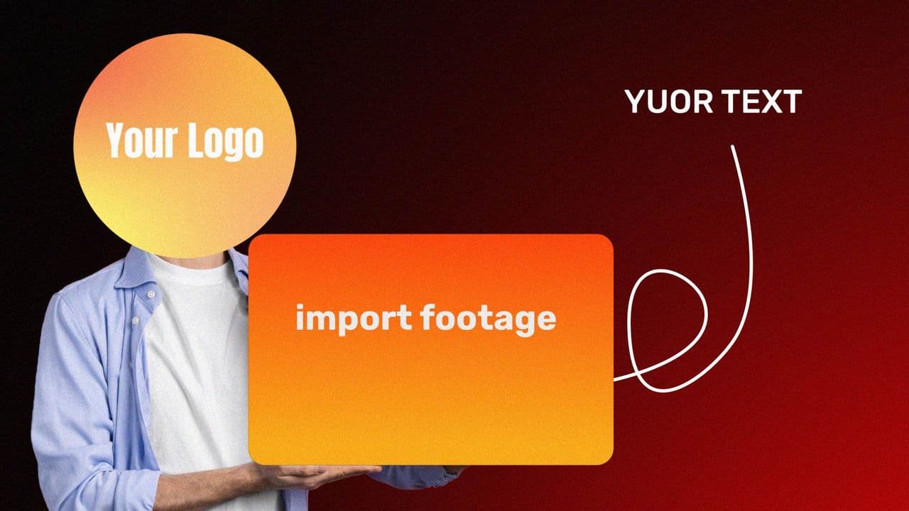 template Animated Character Interaction with Logo & Text | Mixed Media Opener preview