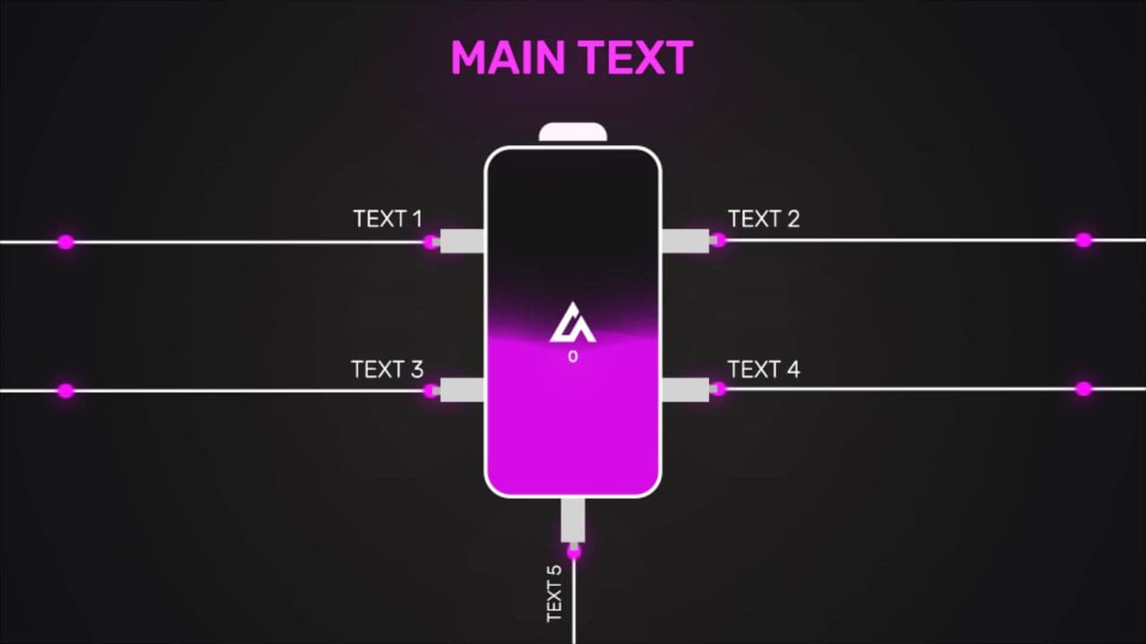 template 5 Text Slots with Final Power Highlight | Charging Insight Animation preview