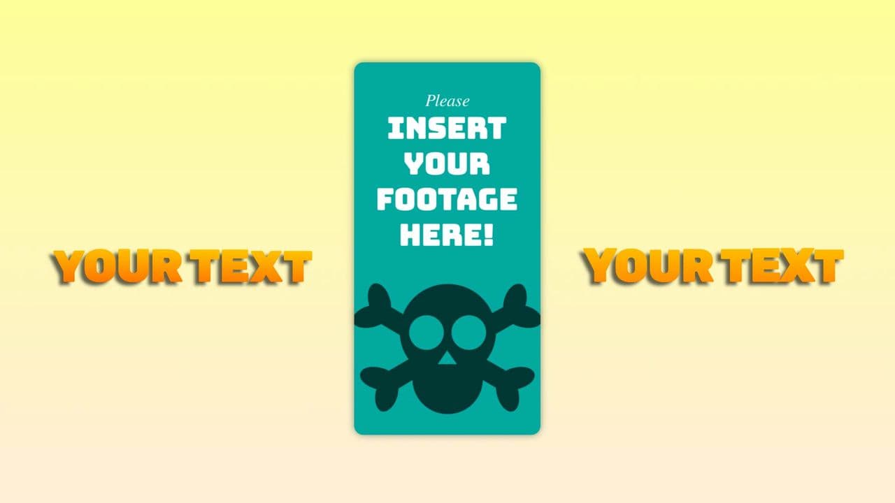 template Centered Footage with Dynamic Text preview