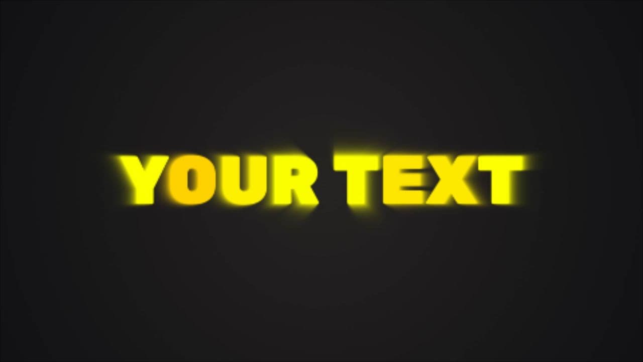 template Blurred Shining Text Animation preview