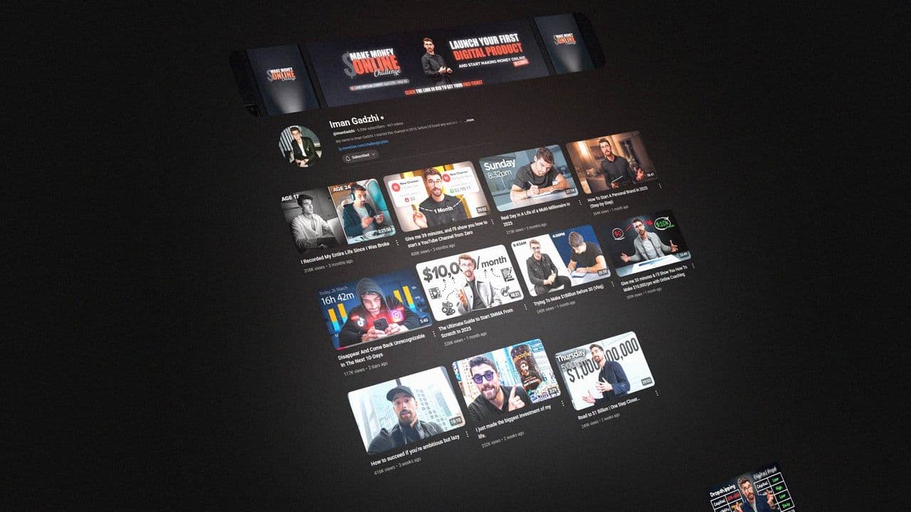 template YouTube Channel Mockup Animation | Dynamic Showcase with 3D Perspective preview