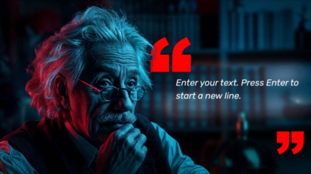 template Dramatic Quote Animation | Einstein preview