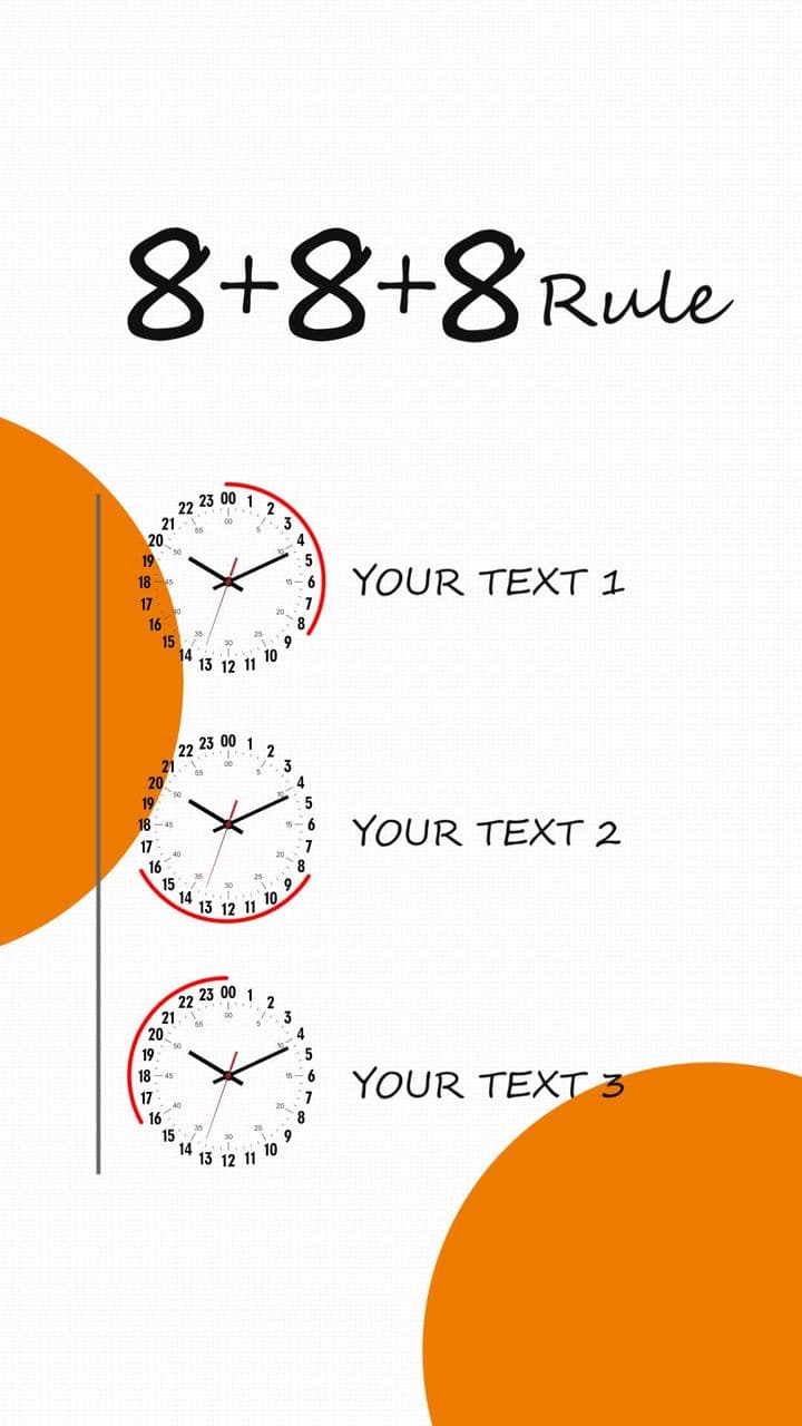 template 8+8+8 Time Breakdown Animation preview