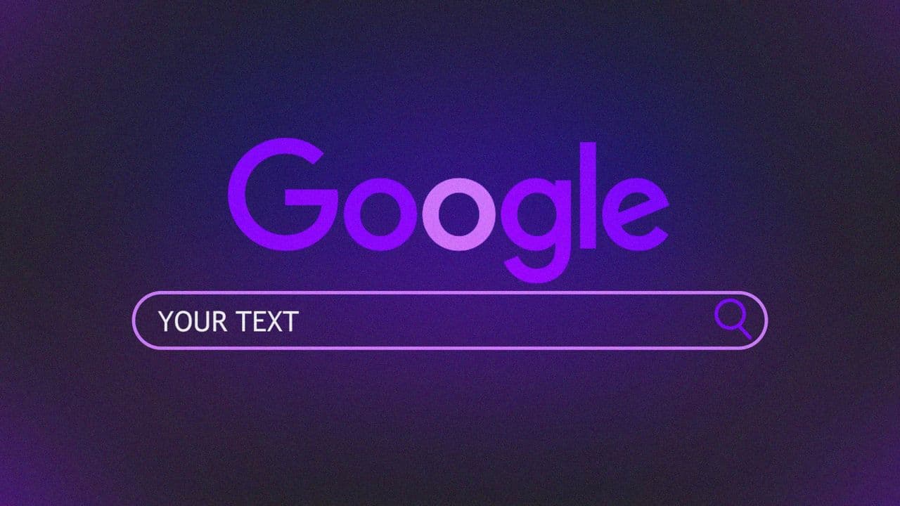 template Google Search Bar Animation with Custom Text (Neon Style) preview
