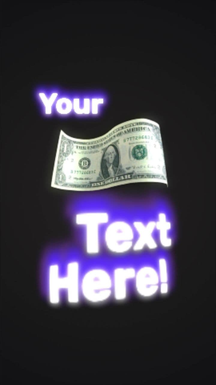 template Floating Money with Glowing Text preview