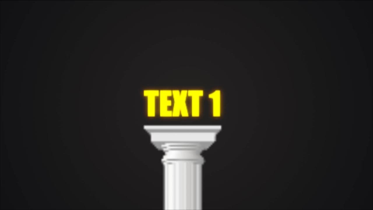template Single Glowing Text on Roman Column preview