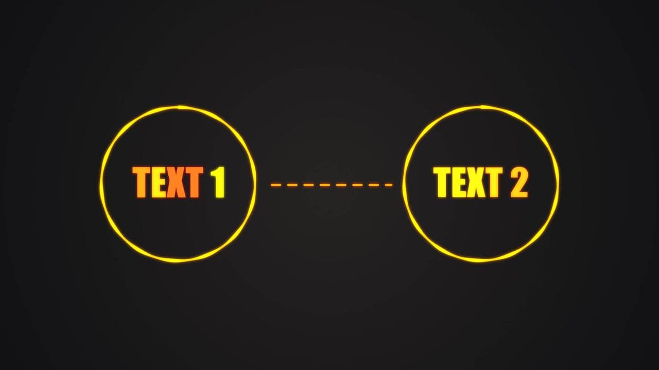 template Dynamic Text with Golden Circles and Connection preview
