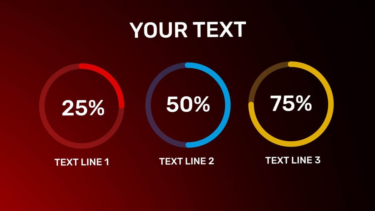 template 3 Circular Progress Animations | Percentage Loading Rings preview