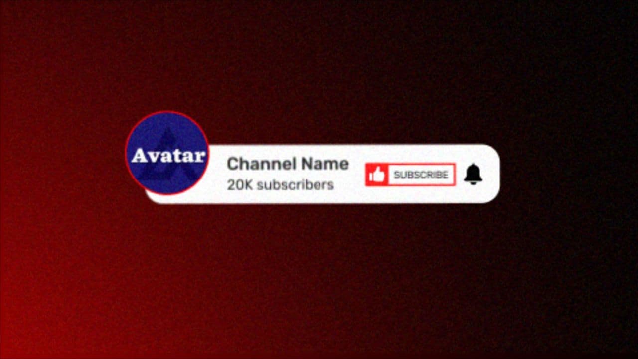 template YouTube Style Subscribe Animation with Like Button | Clean Channel UI preview