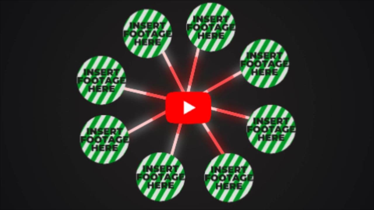 template Spinning Wheel with YouTube Logo Center preview