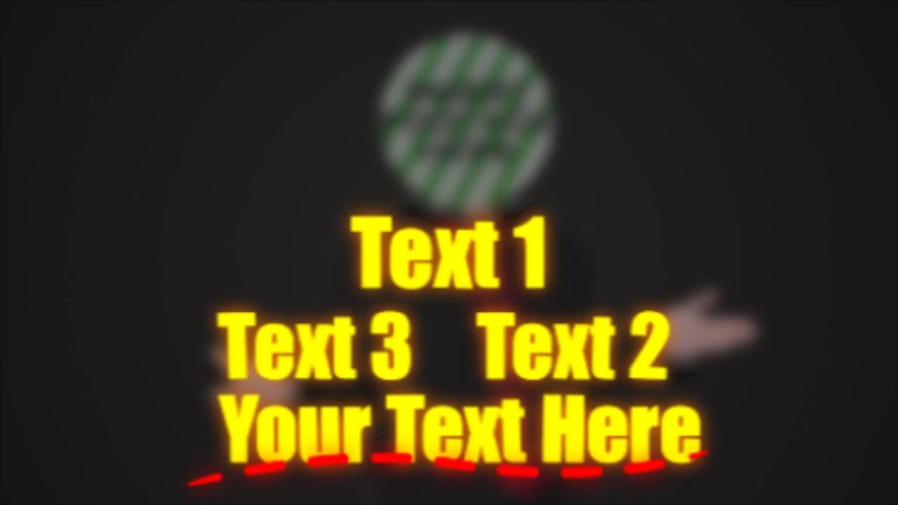 template Animated Character with 4-Line Text preview