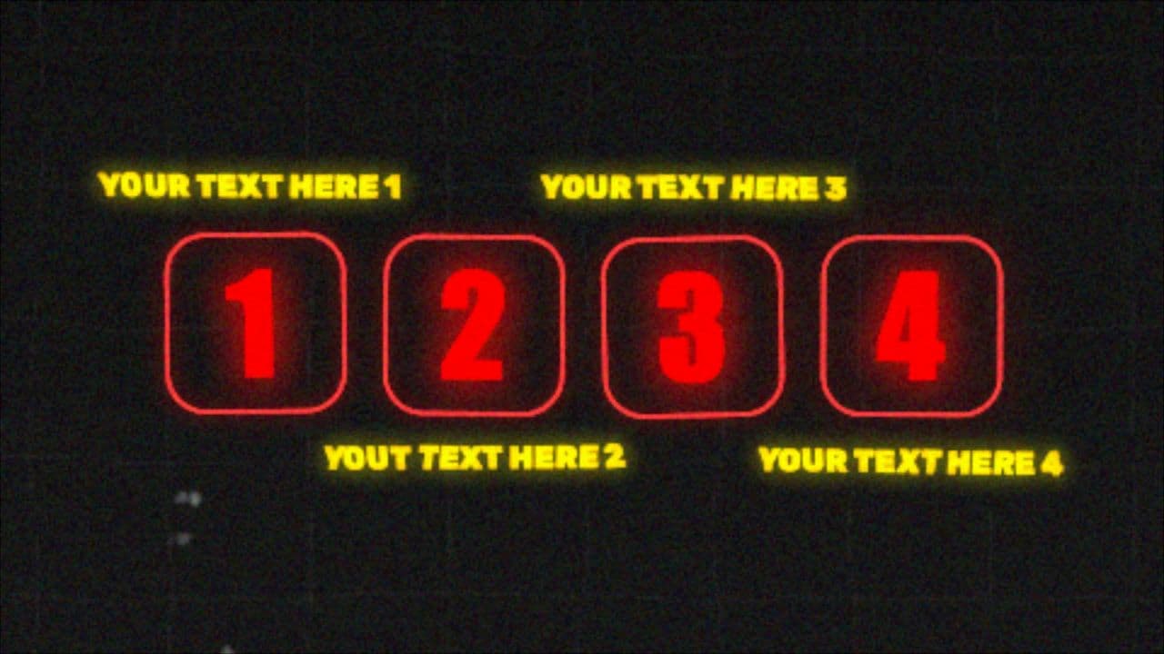 template 4-Step Countdown Animation with Bold Highlights preview