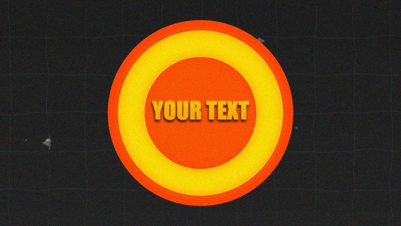 template Retro Target-Style Text Animation preview