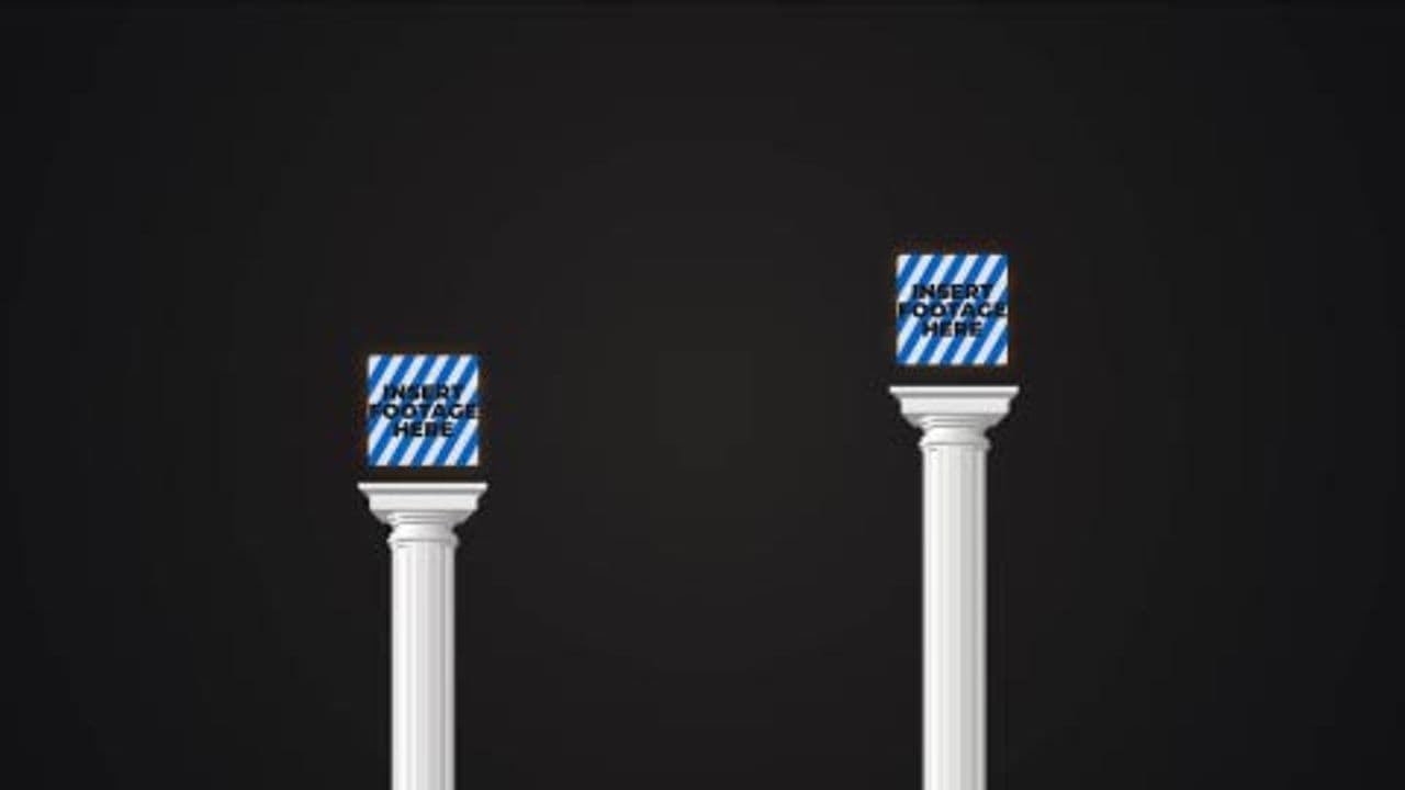 template Two Logos Displayed on Roman Columns preview