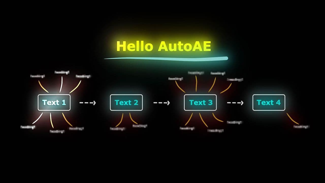 template Sequential Flowchart Video | 4-Key Point Transition Clip preview