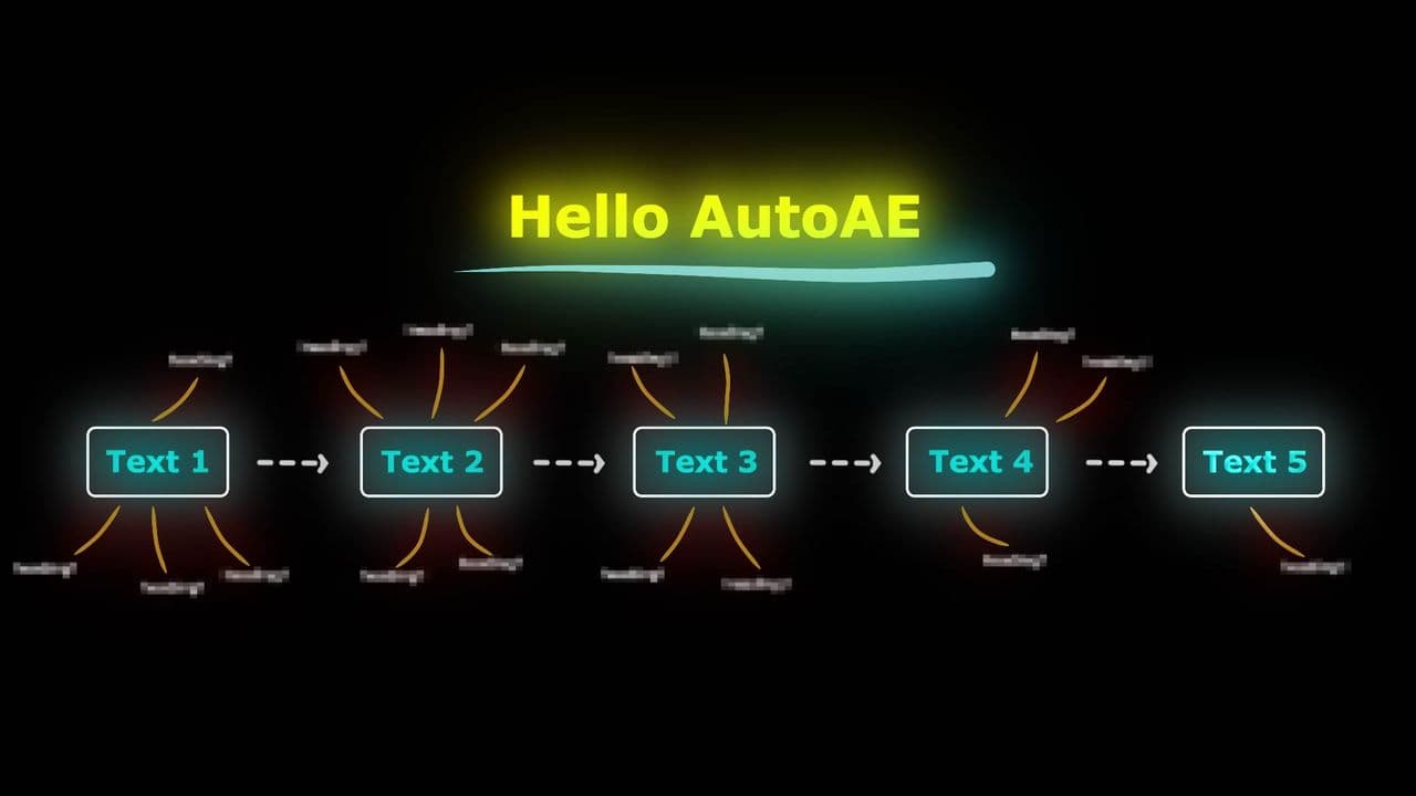 template Sequential Flowchart Video | 5-Key Point Transition Clip preview