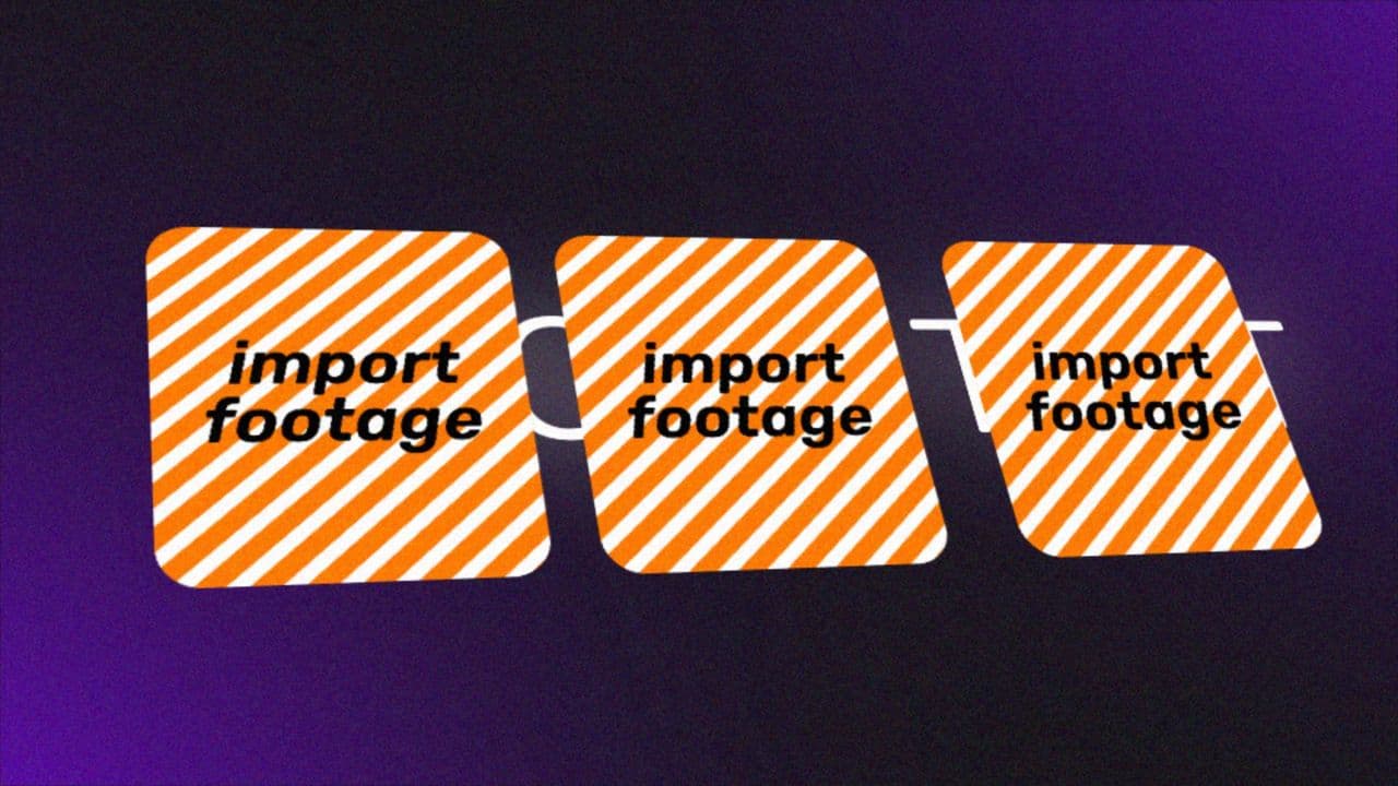 template Zoom-Out Text Animation with 3 Footage Slots preview