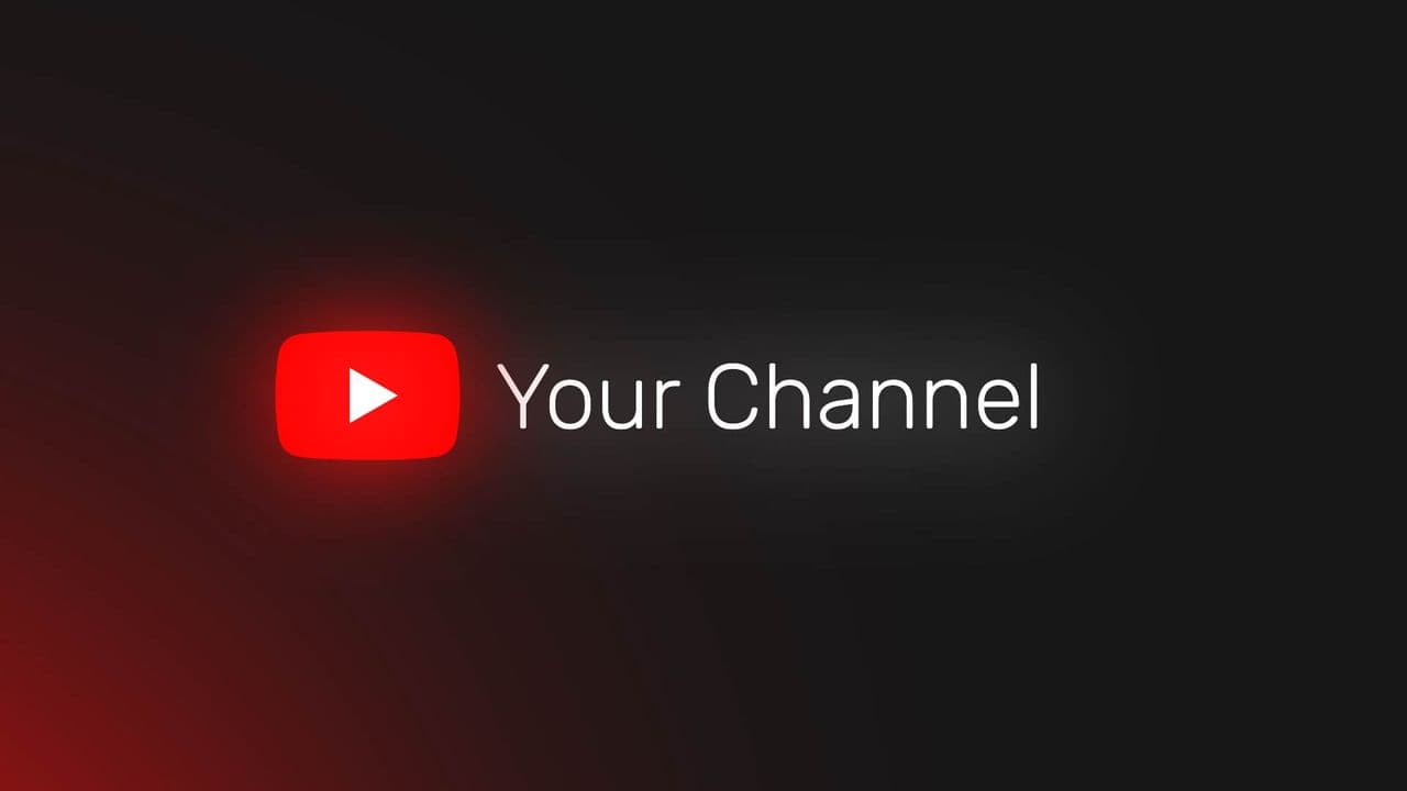 template YouTube Channel Logo Glow Animation Mockup preview