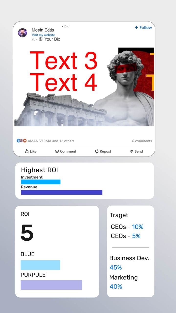 template Dynamic Facebook Mockup Animation with ROI Data preview