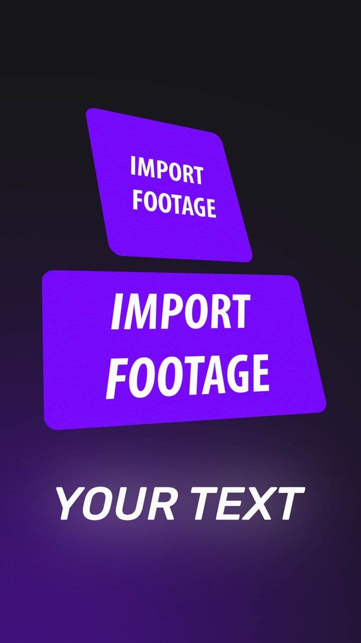 template 3D Rotate Camera Animation – 2 Footage with Text Overlay preview