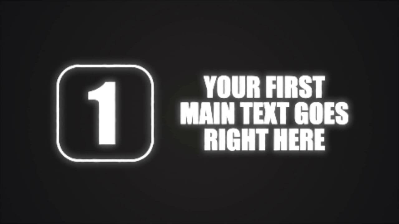 template 3-Page Numbered Text with Camera Slide preview