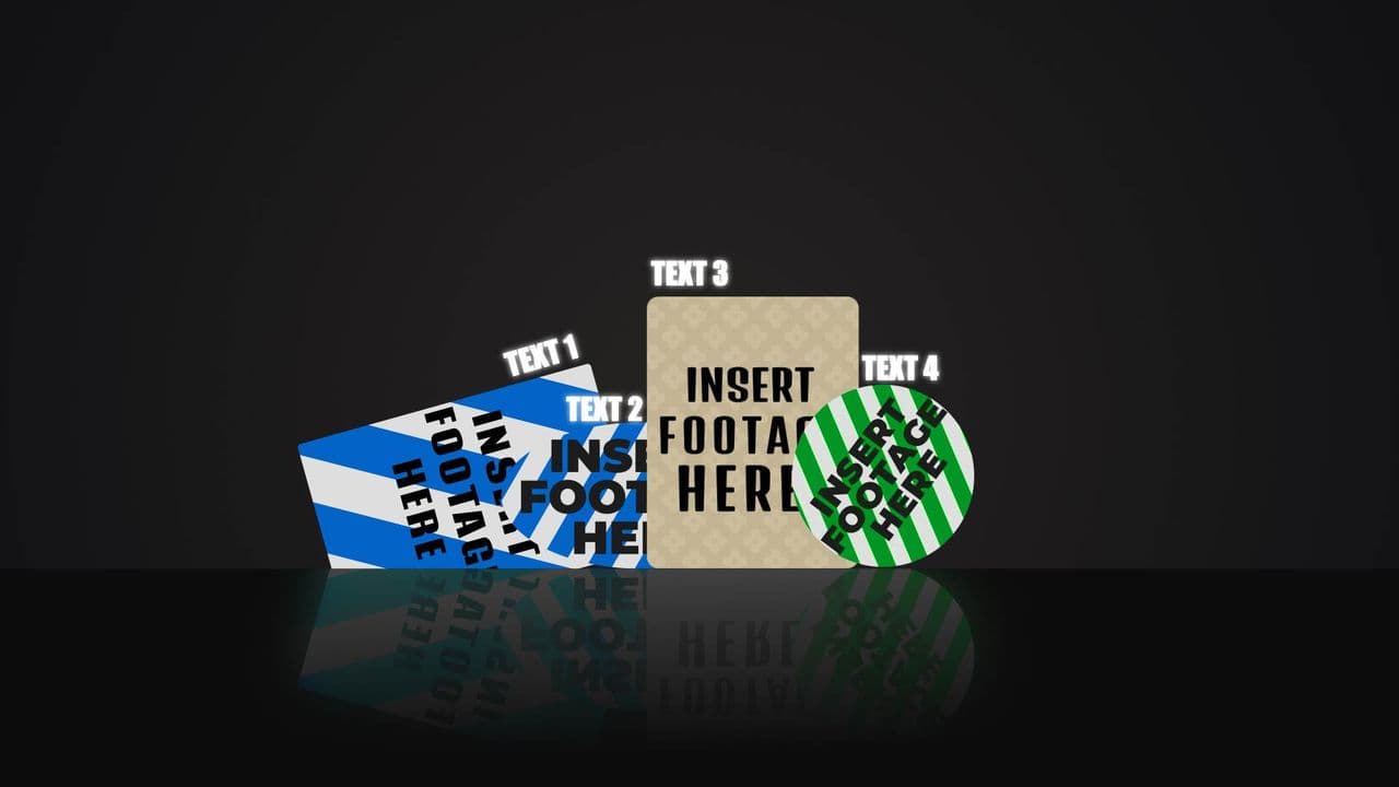 template Four Logos with Text in Dynamic Entry preview