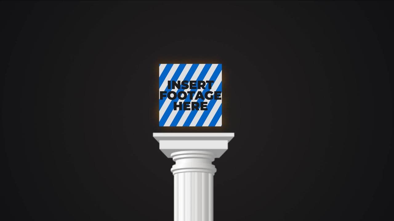 template Single Logo Lifted by a Roman Column preview