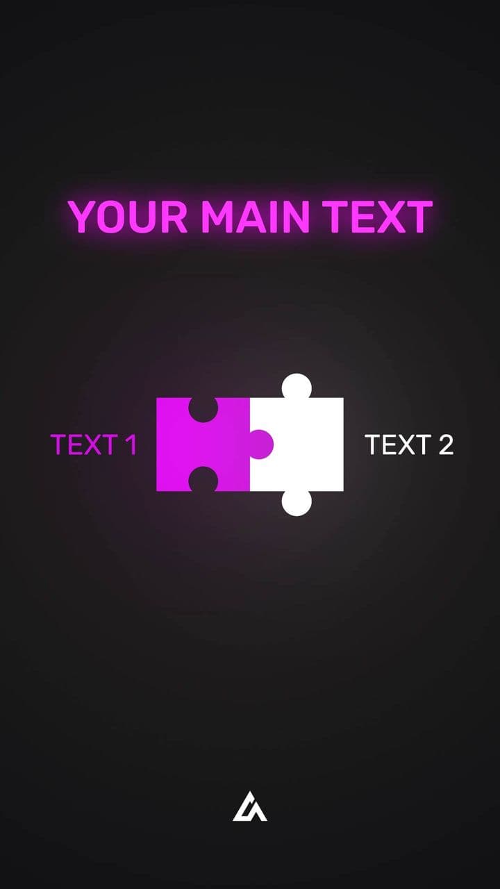 template Puzzle Merge Animation with 2 Texts – Smooth and Bright Ending Effect preview