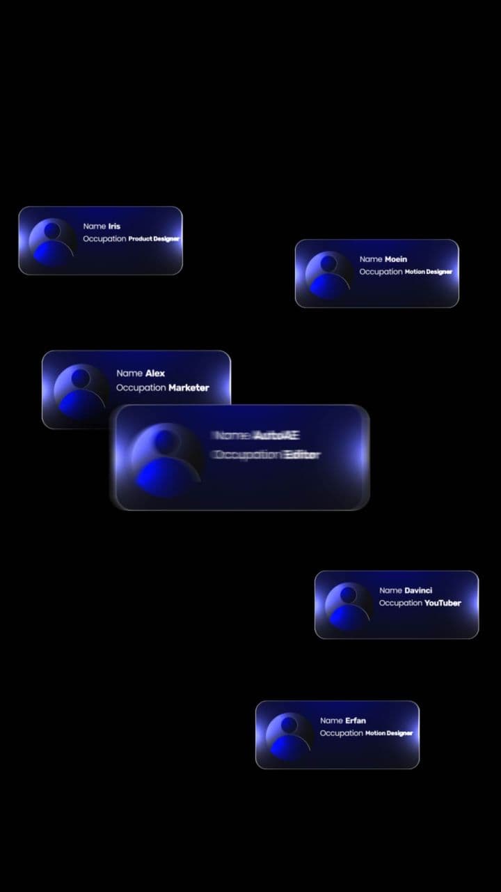 template Team Member Spotlight Animation: Highlighting 1 User Profiles preview