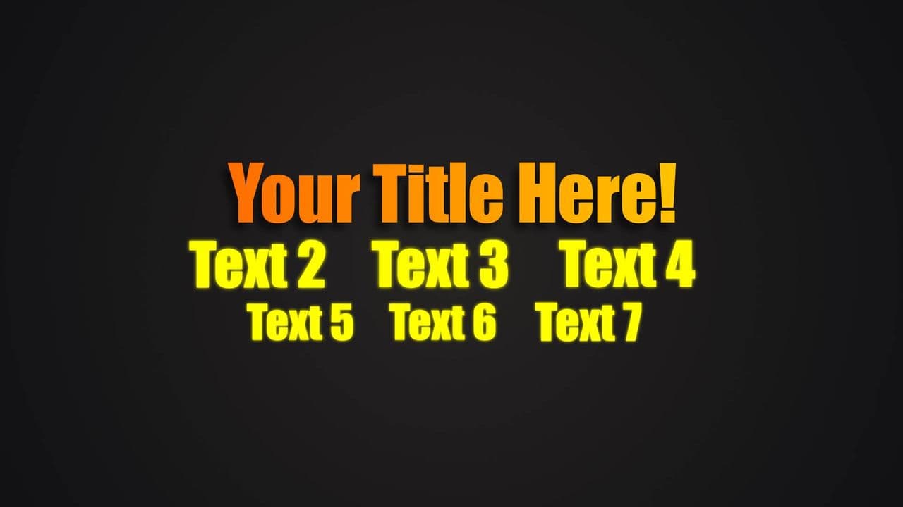 template Highlighted Theme with 6 Dynamic Text Lines preview