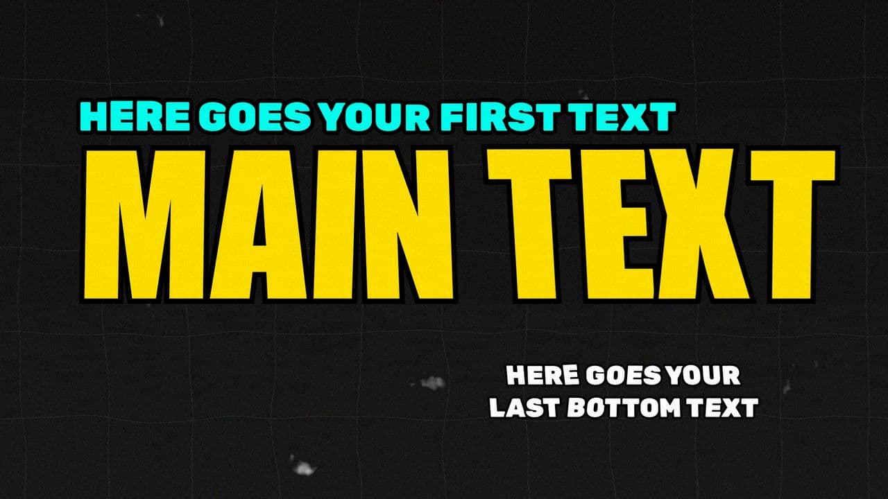 template 3-Color Text Animation with Camera Zoom preview