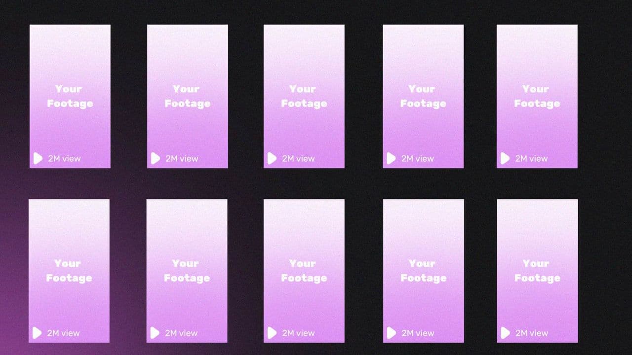 template Viral View Boost Animation – 10 Clips with Rising Count preview