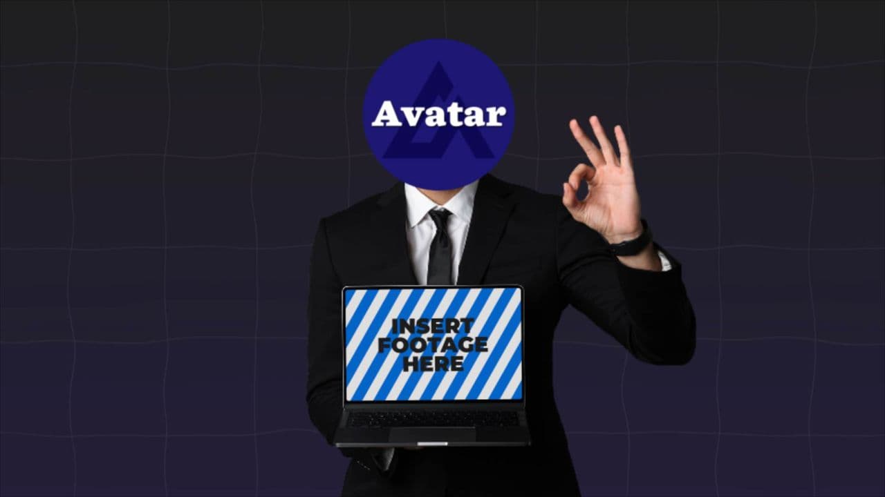 template Animated Character | with Laptop Mockup preview