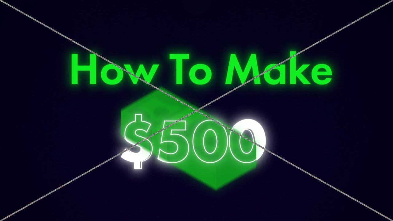 template How to Make $500 Fast | Viral Hook Animation for Side Hustle Videos preview