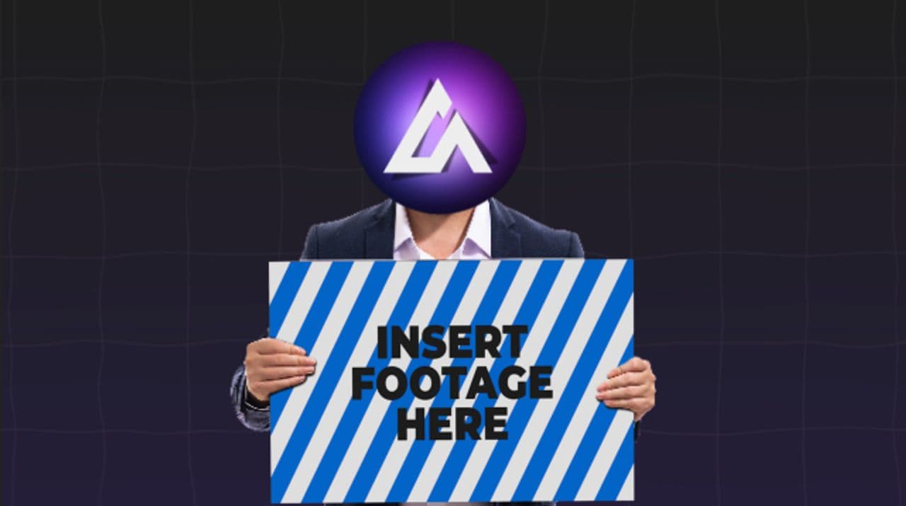 template Animated Character | Holding Large Poster Mockup preview