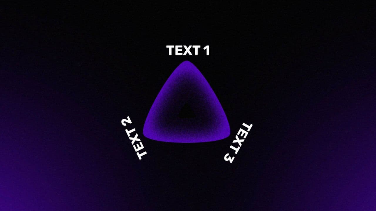 template Triangle Mockup Animation with 3 Key Points preview