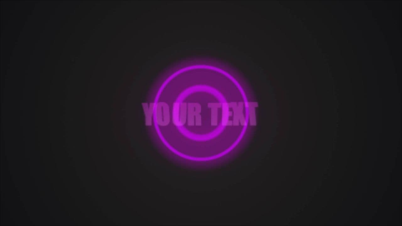 template Neon Circle Spin Revealing Purple Text preview