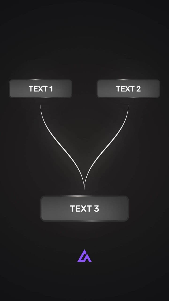 template Merge Point Animation | 2 Sources Flow into 1 Conclusion preview