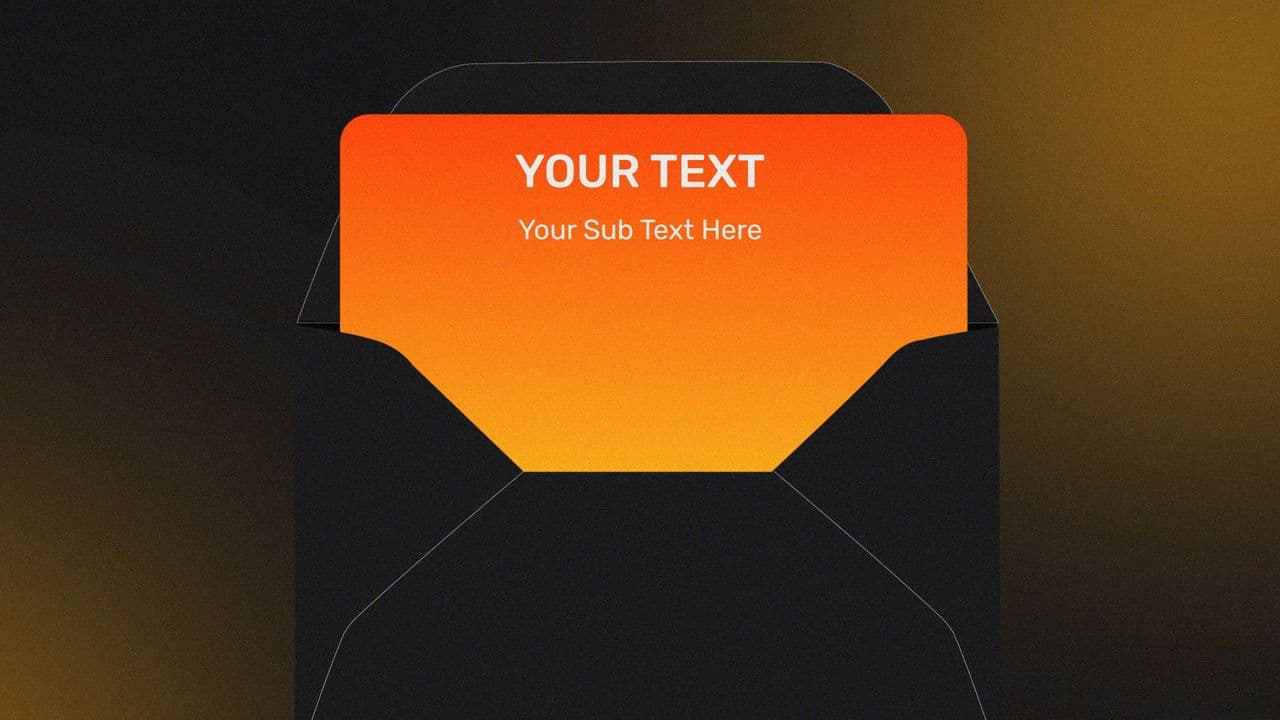 template Envelope Text Reveal Animation – Editable Title + Subtitle preview