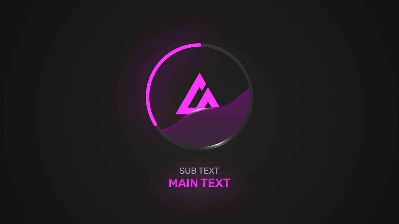 template Liquid Logo Reveal Animation | Flowing Water Circle with Main & Sub Text preview