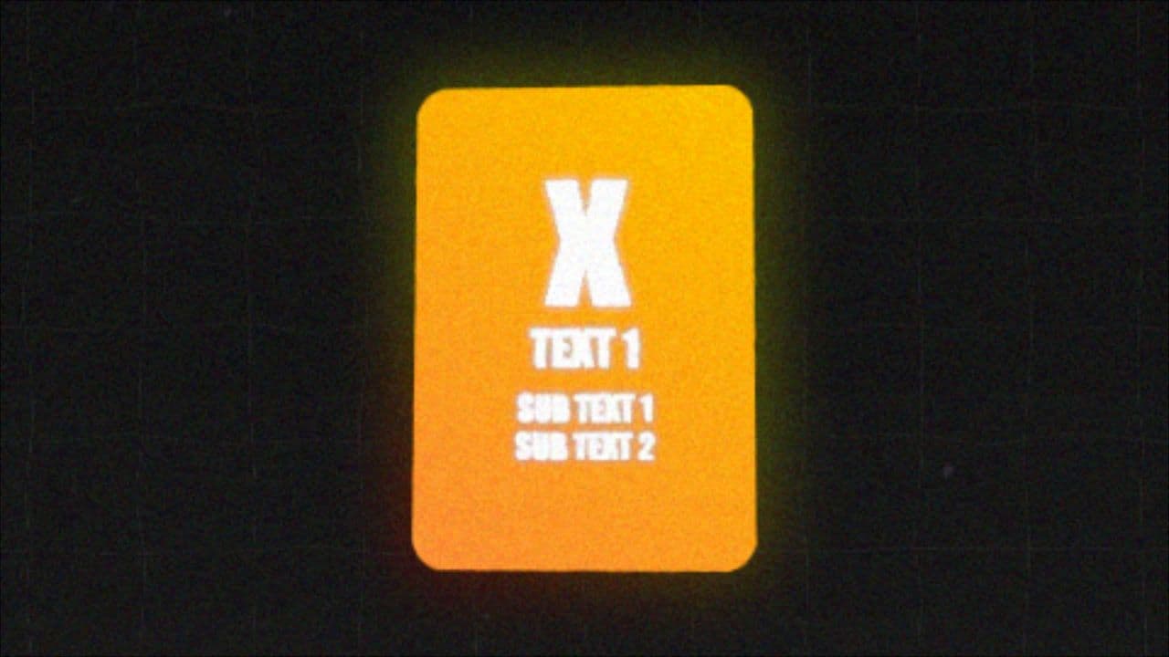 template Retro Golden Card with 3D Dynamic Effect (Single Card) preview