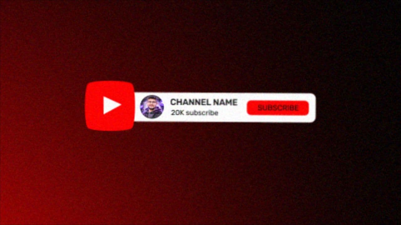 template YouTube Subscribe Animation with Logo + Avatar | Clean Channel CTA preview