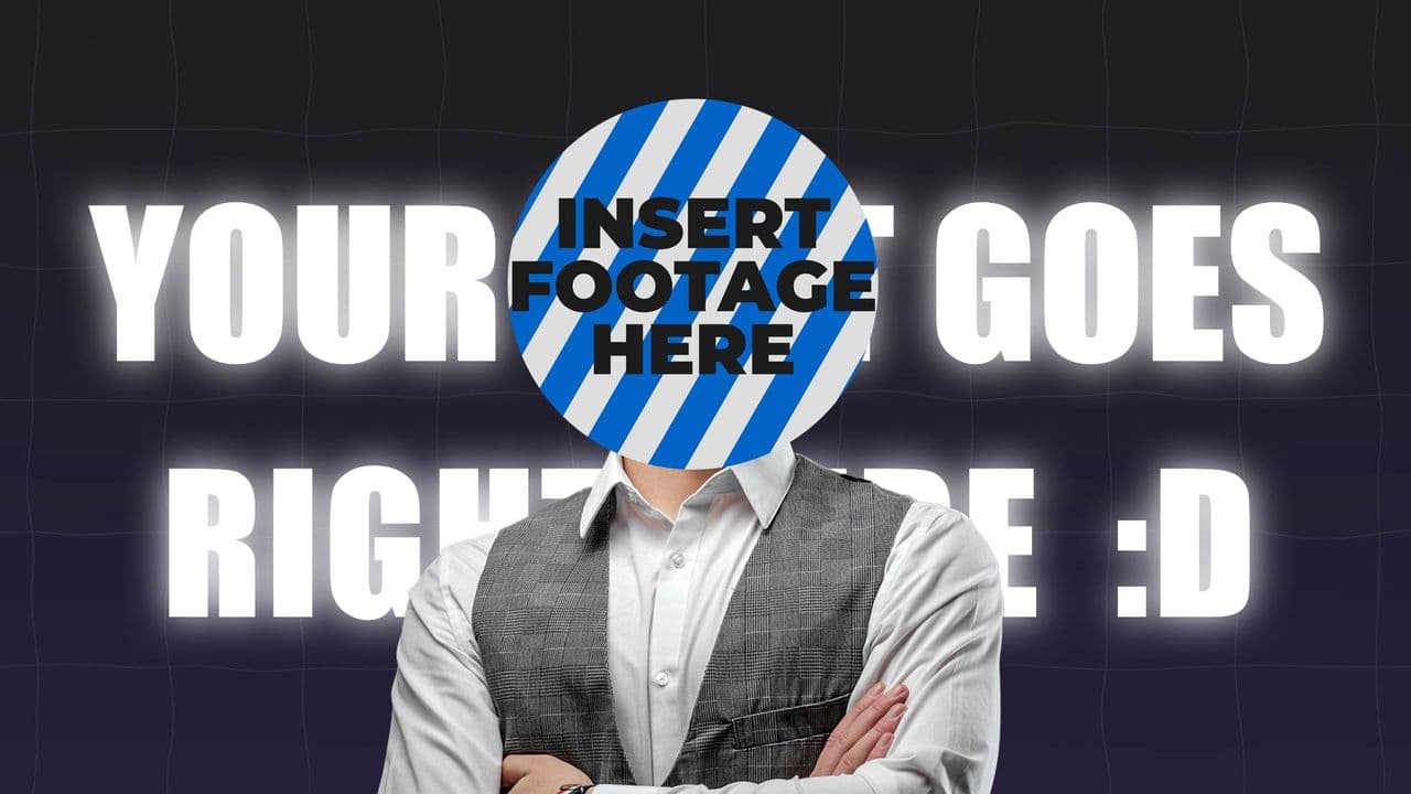 template Animated Character Slide-Up with Glowing Text preview