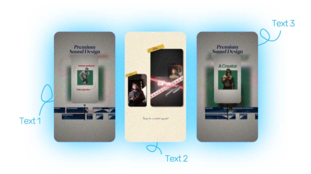 template Apple-Style UI Animation | 1 Insight + 3 Case Cards in Tech Layout preview