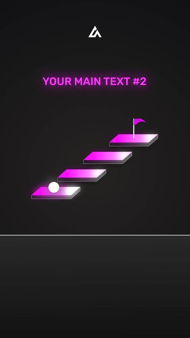 template 4-Step Progress Animation | Bouncing Ball Reaches the Goal preview