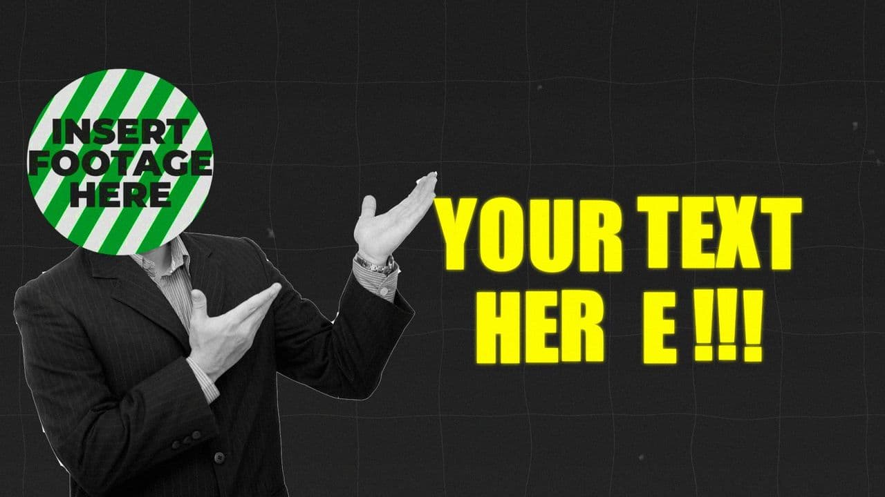 template Vintage Newspaper-Style Sliding Characters preview